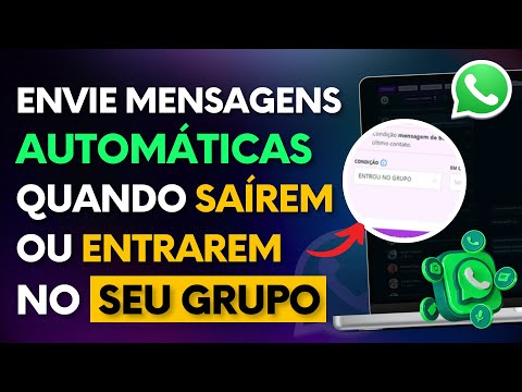 Automacao Grupo de Whatsapp - Mensagem Automatica Entrada e Saida Grupo