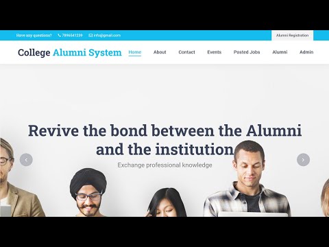 College Alumni System using PHP and MySQL