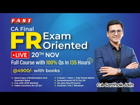 FR Exam Oriented | Live from 20 Nov | Full Course with 100% Qs