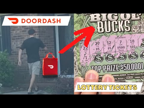 DOORDASHING AND SPENDING IT ALL ON LOTTERY TICKETS  How Much Did I Make?