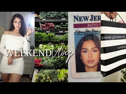 WEEKEND VLOG ᥫ᭡ $1000+ Giveaway, New License GRWM, errands + more