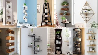 Wooden Wall Corner Shelf Design | Woodluxe #shelf #cornershelf #wooden #woodenart