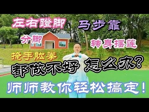 42式太极拳4个难度动作教学，入门者掌握他，轻松成为太极高手