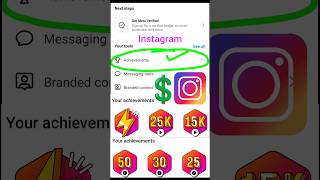 Instagram achievements 💲 earning createria #shorts #instagram #instragramcollection #reels #short