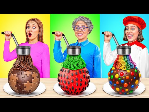 Me vs Grandma Cake vs Real Food Challenge | Funny Challenges by Multi DO Joy