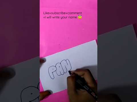 How to write PANDU in bubble letters 😀#shorts#viral#videos