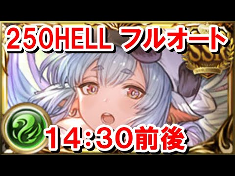 250HELLフルオート シエテ剣編成 14分30秒前後 【風古戦場/グラブル】