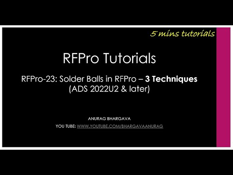 RFPro-23: Solder Balls in RFPro - 3 Techniques