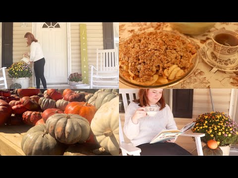 Apple Crisp Recipe, Thrift/Antique Haul, Pumpkin Patch, and Fall Reading on the Porch