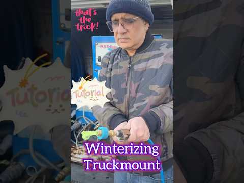 How to winterize a carpet cleaning truck mount machine. Using antifreeze.