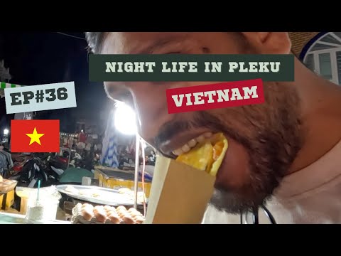 VIETNAMESE FOOD at the Night Market 🇻🇳 Pleku Vietnam!!