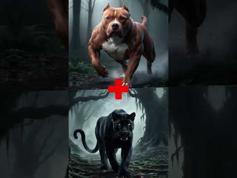 Animal Fusion  Pitbull + (Tiger, Black Panther, Leopard) #short #hybrids