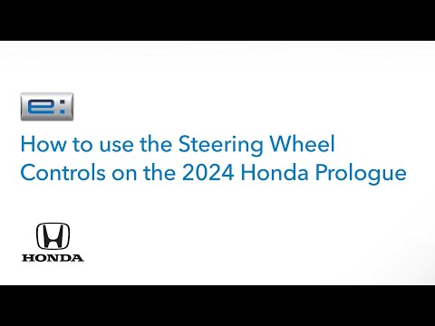 Honda Prologue | How to Use the Steering Wheel Controls