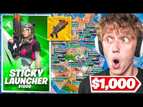 I Hosted a $1000 STICKY LAUNCHER ONLY Tournament In Fortnite! (insane)