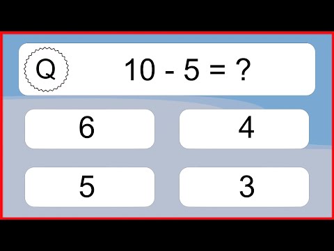 20 Subtraction Quiz Exercises for Kids: Numbers Up to 20