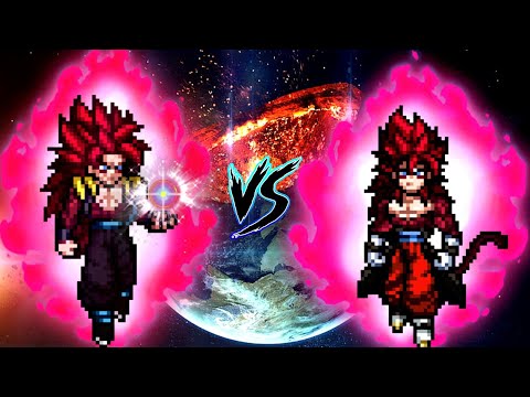 Xeno Gogeta SSJ4 V3 OP VS Xeno Vegito SSJ4 V2 OP in Jump Force Mugen