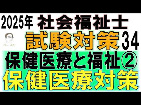 社会福祉士試験対策34【保健医療と福祉②保健医療対策】