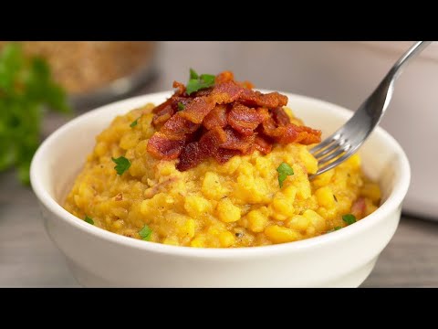 Hearty & Easy Meal || ONE-POT Yellow SPLIT PEA STEW with BACON. Recipe by Always Yummy!