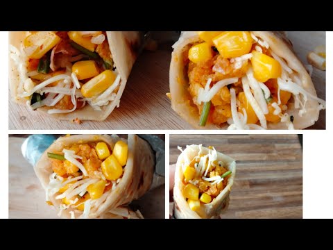 Aloo Corn Frankie Recipe/ आलू कॉर्न फ्रेन्की रेसिपी/Veg Frankie Recipe