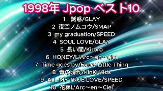 1998年 Jpop ベスト10