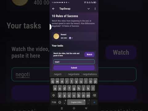 TapSwap 10 Rules of Success  bvideo code #tapswap #financialmarket