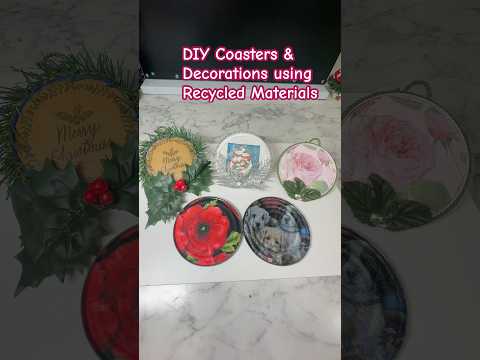 DIY: Coasters & Decorations #diy #diyproject #recycle #trashtotreasure #craft #reuse #easycrafts