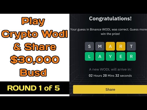 New Binance Crypto Wodl Complete Answers || Complete Crypto Wodl & Share $30,000 BUSD token  voucher