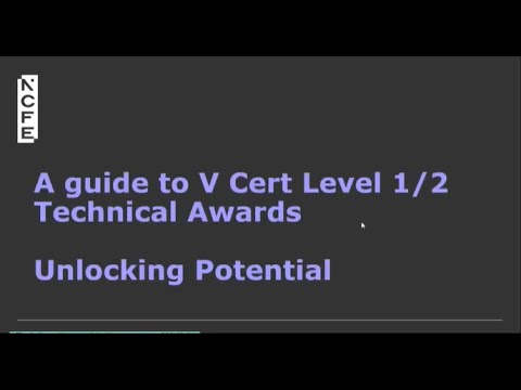 Unlocking Potential: A guide to V Cert Level 1/2 Technical Awards