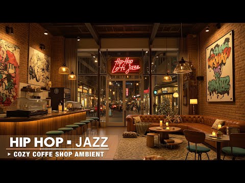 Chill Night Jazz Hip-Hop in Winter Coffee Shop Ambience 🍷 Grooves & Relaxing