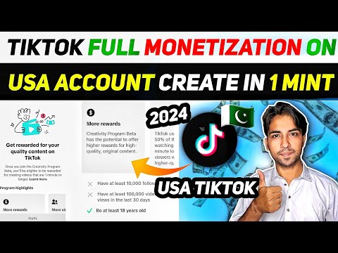 TikTok Monetization Enable✅ in Pakistan🇵🇰 2024 | How to create USA TikTok Account and earn money 🔥