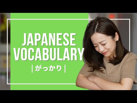 Japanese Vocabulary JLPT (5) 【がっかりto feel disappointed】