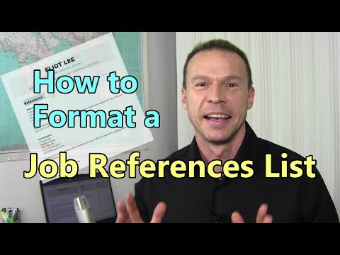 How to Format a Job References List