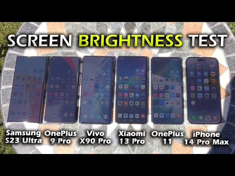 S23 Ultra vs Vivo X90 Pro vs Xiaomi 13 Pro vs OnePlus 11 vs iPhone 14 Pro Max | SCREEN BRIGHTNESS