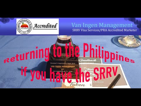 RETURNING TO THE PHILIPPINES WITH SRRV DURING THE PANDEMIC