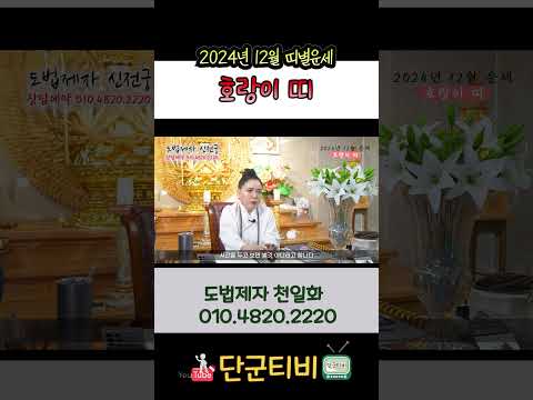 24년12월[호랑이(범)띠]운세/도법제자 천일화/천지도운신전궁/무료점사/안성점집