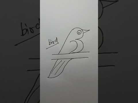 Easy step to draw Bird 🐦 in 5 second || #easydrawing #shorts #easycraft #youtube #howtodrawbird