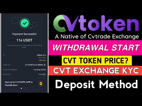 Cvt token withdrawal Start || Cvt token || Cvt token update || CVT withdrawal kab ho ga