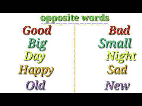 Opposite Words/Opposite Words in English/Antonyms in English/Opposite Words 25