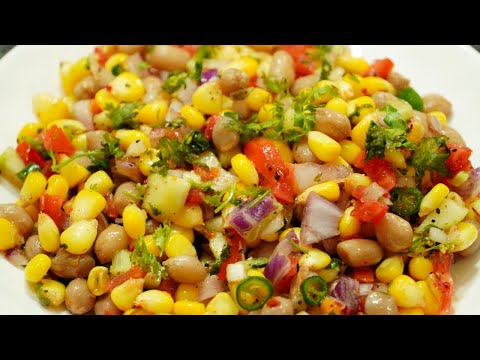 Healthy & Tasty Sweet Corn Chat | Sweet Corn & Peanut Chaat Recipe | Peanut Chat Recipe