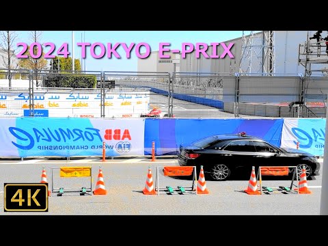 4K「一般車と並走‼️フォーミュラE公道レース（予選&決勝）」Formula E Qualifying & Race [2024 Tokyo E-Prix] 2024.3.30 @東京ビッグサイト