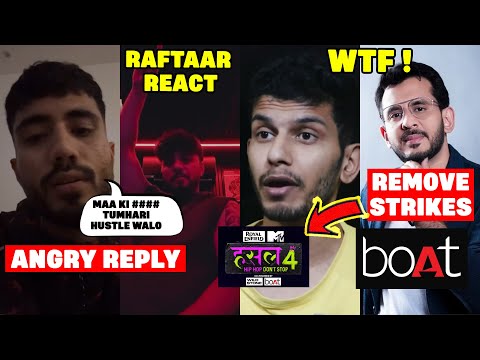 WTF😱❗BOAT REPLY TO MTV HUSTLE ON ROHAN CARIAPPA STRIKES🥵❗ENCORE ABJ ANGRY REACTION | RAFTAAR ON THIS