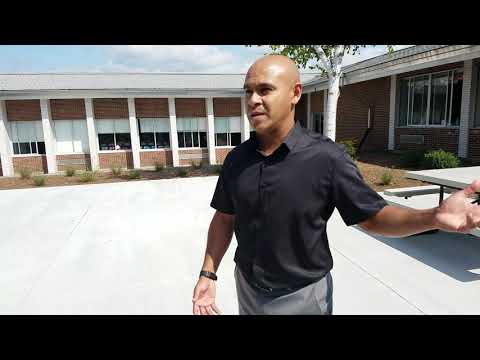 Leominster's Frances Drake Elementary School's courtyard