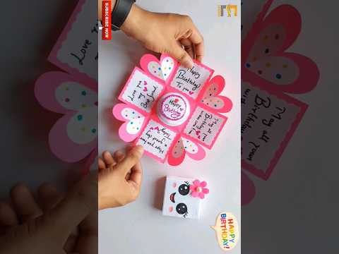 Happy Birthday gift box 🎁 / How to make cute  Birthday card  #shorts #viral