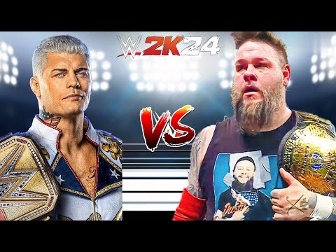 WWE 2K24 CODY RHODES VS. KEVIN OWENS CHAMPION VS. CHAMPION LADDER MATCH FOR THE WWE CHAMPIONSHIP!