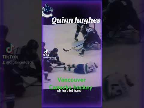 Vancouver Canucks defenseman Quinn Hughes hit #hockey #canucks #NHL #hit #nhlnews