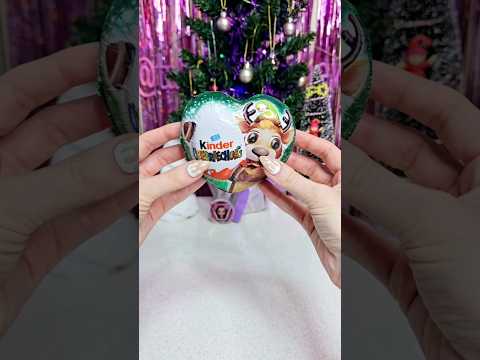 #shorts #asmr Unboxing Kinder Surprise Heart with Reindeer 🎄🦌