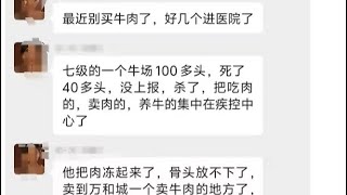 重磅、山东阳谷县，出现牛炭疽病毒，已经有人感染。请在山东的多加小心