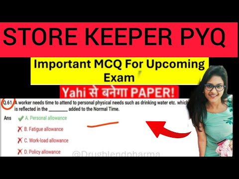 Previous Year Solved Paper For Store Keeper