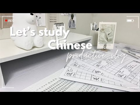 Study Chinese with me 🍃 | Let’s study Chinese 🇨🇳| writing characters | vocabulary | study vlog