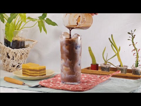 Satisfying Iced Chocolate Latte